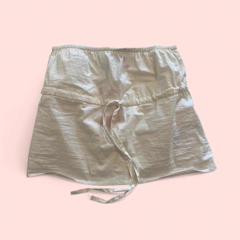 White tube top styled beach top- perfect for summer